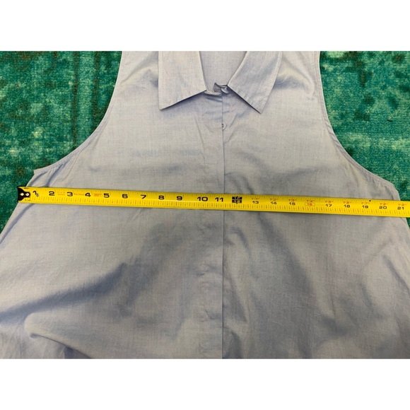 Rebecca Minkoff Miley Sleeveless Shirt Dress Blue - Picture 11 of 12